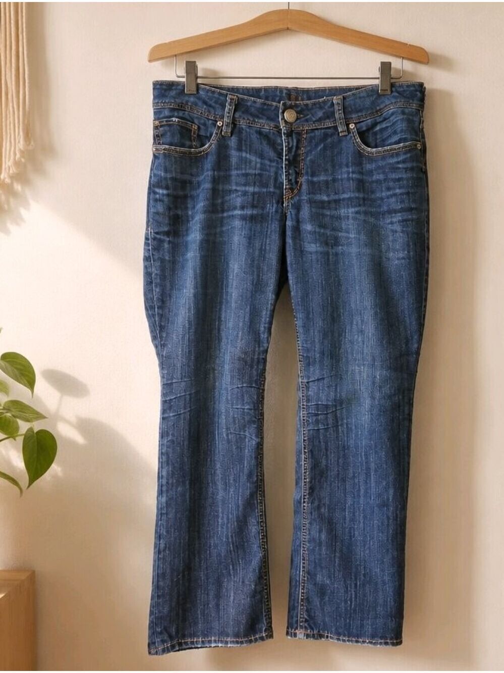 Silver Jeans Womens Blue Denim Straight Leg Jeans #JEA34